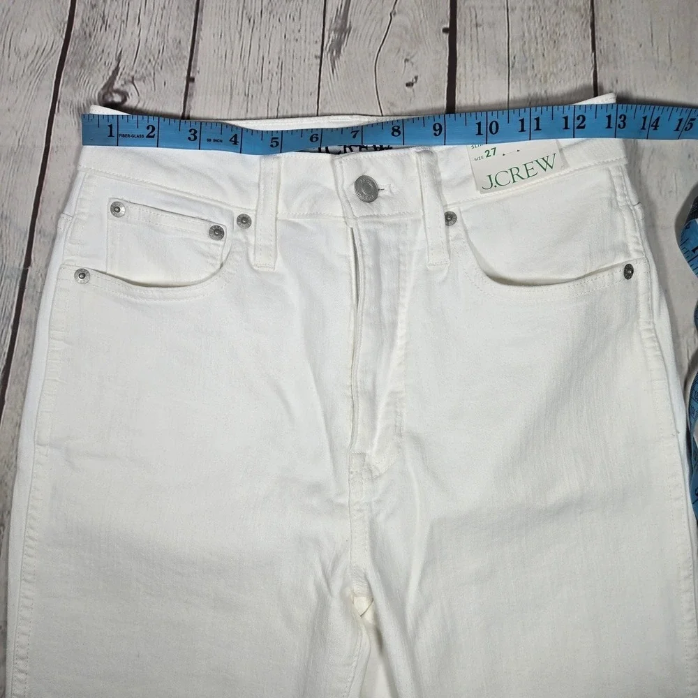 J. Crew Curvy Vintage Slim Straight Jeans White Size 27‎ Style BP494
